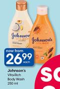 Johnson's Vita-Rich Body Wash-250ml Each