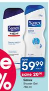 Sanex Shower Gel-750ml Each