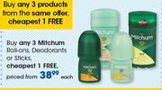 Mitchum Roll-Ons, Deodorants Or Sticks-Each