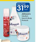 Johnson's Vita Rich Hand & Body Products-Each