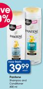 Pantene Shampoo And Conditioner-400 ml Each