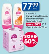 Gyna Guard Essential Or Ultimate Intimate Wash-140ml Each