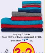 Clicks Face Cloths Or Towels-Each