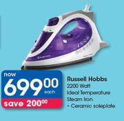 Russell Hobbs 2200 Watt Ideal Temprature Steam Iron-Each