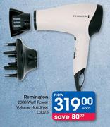 Remington 2000 Watt Power Volume Hairdryer D3015-Each