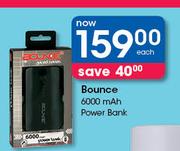 Bounce 6000mAh Power Bank-Each