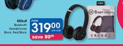 Mstuff Bluetooth Headphones (Black, Red/Black)-Per Pair