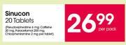 Sinucon 20 Tablets-Per Pack