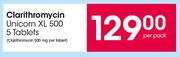 Clarithromycin Unicorn XL 500mg Tablets-5's Per Pack