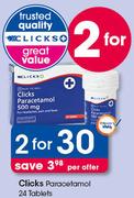 Clicks Paracetamol 24 Tablets-For 2