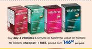 Vitaforce Ladyvite Or Mensvite, Adult Or Mature 60 Tablets-Per Pack