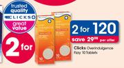 Clicks Overindulgence Fizzy 10 Tablets-For 2