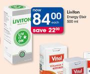 Liviton Energy Elixir-500ml Each