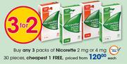 Nicorette 2mg Or 4mg 30 Pieces-Each