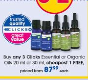 Clicks Essential Or Organic Oils 20ml Or 30ml-Each