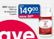 GNC Vitamin C 1000mg 90 Vegetarian Caplets-Per Pack
