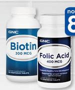 GNC Folic Acid 400 mcg 100 Vegetarian Tablets-Per Pack