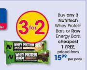 Nutritech Whey Protein Bars Or Raw Energy Bars-Per Pack