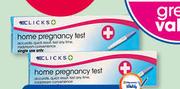 Clicks Home Pregnancy Single Test-For 2