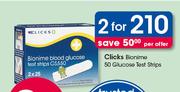 Clicks Biomine 50 Glucose Test Strips-For 2