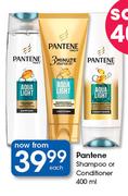 Pantene Shampoo Or Conditioner-400ml Each