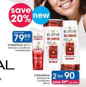 L'Oreal Elvive Shampoo, Conditioner And Treatments-200ml Each