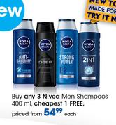 Nivea Men Shampoos-400ml Each
