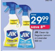 JIK Clean Up Regular, Lemon Or Levender-500ml Each