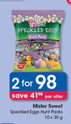 Mister Sweet Speckled Eggs Hunt Packs-2x10x30g Per Offer