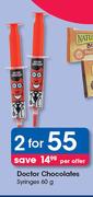 Doctor Chocolates Syringes-2x60g Per Offer