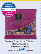 D'Licious Moments-400g Per Pack