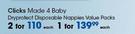 Clicks Made 4 Baby Dryprotect Disposable Nappies Value Pack-Each