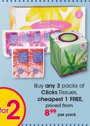 Clicks Tissues-Per Pack