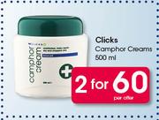 Clicks Camphor Creams-2 x 500ml