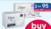 Dove Soap 4 x 100-For 3 Per Offer