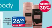 Yardley Bond Street Body Lotion-400ml Each