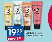 Lentheric I Love Hand Cream-75ml Each