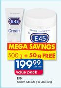 E45 Cream Tub 500g & Tube 50g-Per Offer