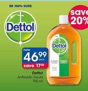 Dettol Antiseptic Liquid-750ml Each