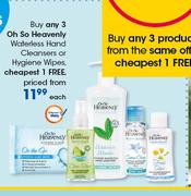 Oh So Heavenly Waterless Hand Cleansers Or Hygiene Wipes-Each