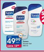 Sanex Shower Gel-500ml Each
