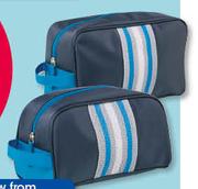 Clicks Men's Navy & Turquoise Toiletry Bags Large-Each