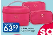Clicks Fuchsia Pva Toiletry Bags-Each 