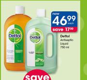 Dettol Antiseptic Liquid-750ml Each