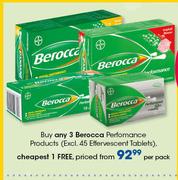 Berocca Performance Products(Excl.45 Effervescent Tablets)-Per Pack