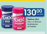 Nativa Go! Man Or Woman Multivitamin 60 Tablets-Per Offer