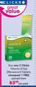 Clicks Vitamin B Fizzi Effervescent Tablets-Per Pack