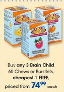 Brain Child 60 Chews Or Burstlets-Each
