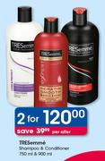 TRESemme Shampoo & Conditioner 750ml & 900ml-For 2