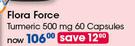 Flora Force Turmeric 500 mg 60 Capsules-Per Pack